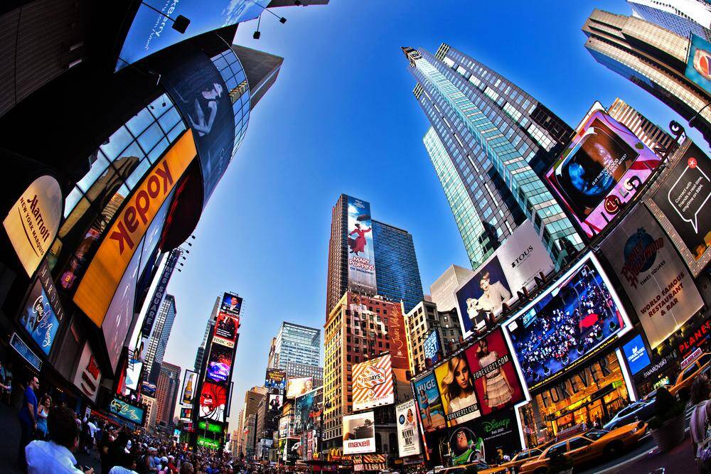 Times Square  to symbol  New York City